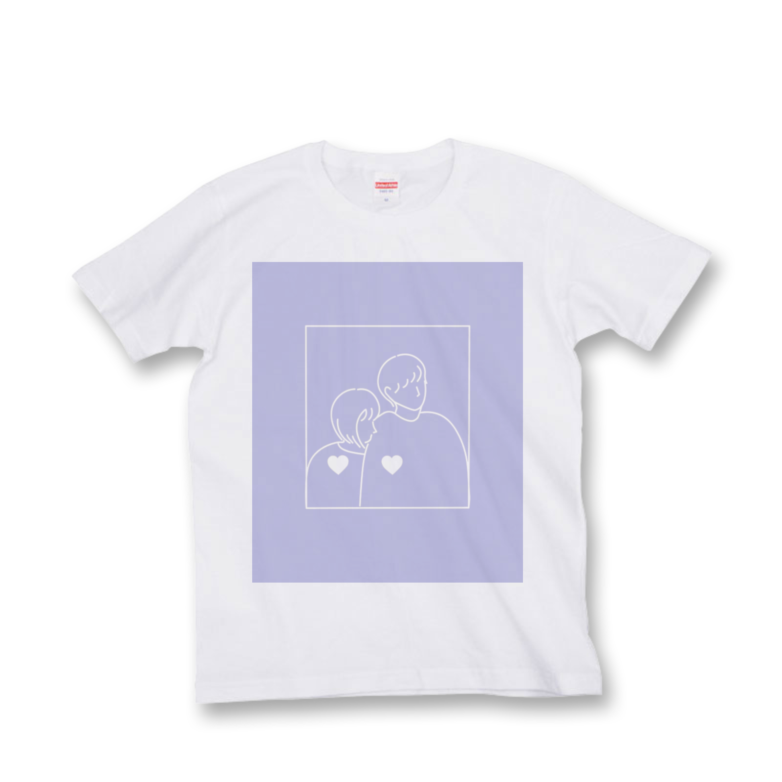 moco tシャツ シャツ カップル かわいい 線画 Tシャツ【インクジェット】 | 画像1枚からオリジナルのグッズやアイテムを簡単に作成・販売 |  #KANAERU Project [MARKET]（#かなプロマーケット）